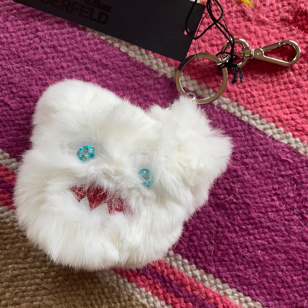 Authentic Karl Lagerfeld White Monster Bag Charm